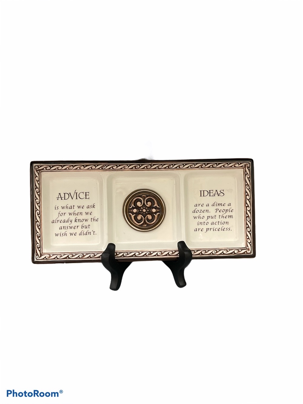 Decor Gift Motivational Plaque Ceramic Inspirational Sign Accent NWT